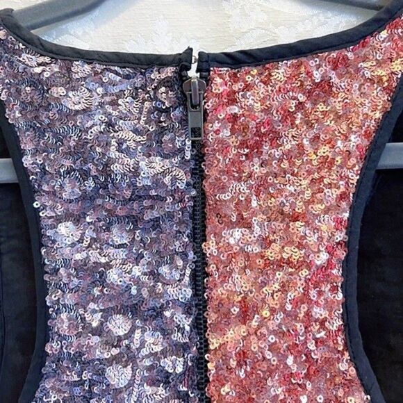 One Teaspoon Sequin Racerback Mini Dress In Bronze/Silver Size XXS NWT Scarface - Picture 7 of 11